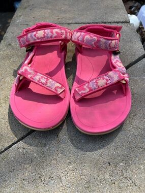 Teva Kids Pink Patterned Adjustable Sandals